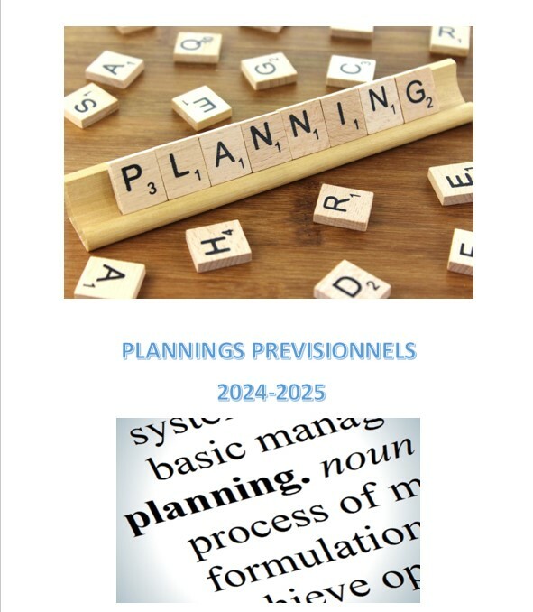Plannings Prévisonnels 2024-2025