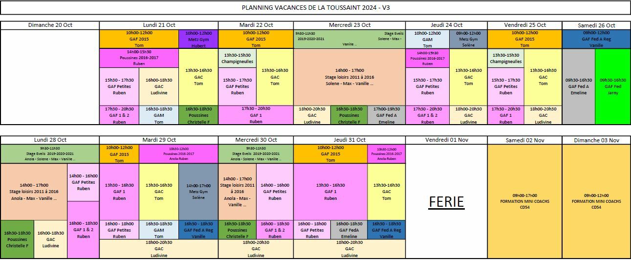 Planning vacances de la Toussaint 2024 - V3