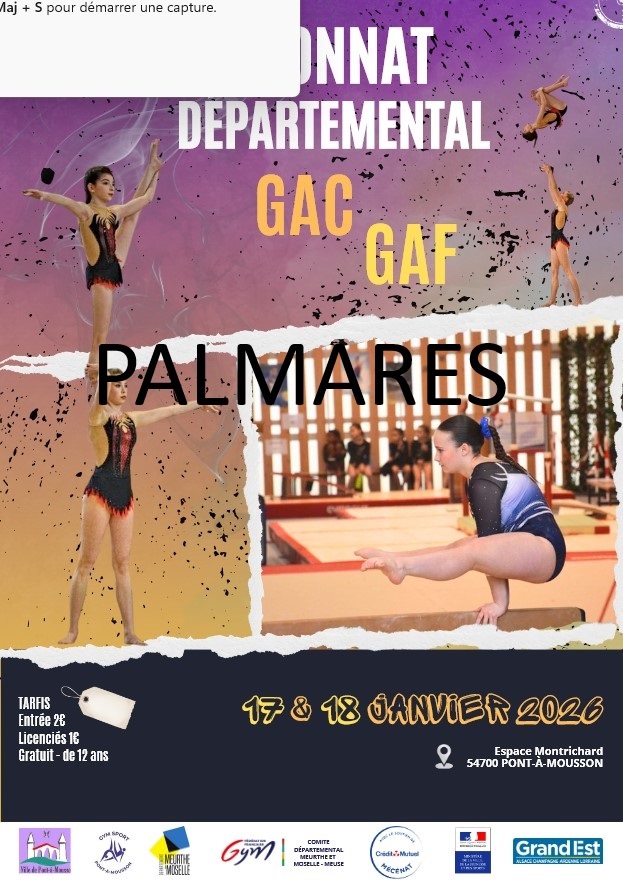 PALMARES GAF-GAC 54 - PAM les 17 & 18.01.2026