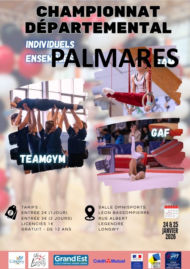 Palmares GAM-GAF-TEAM 54 - Longwy les 24 & 25.01.2026