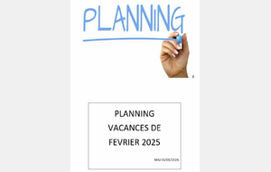 Planning V2 Vacances de Février 2025