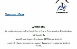 Infos reprise Eveils - Loisirs - Baby 2025-2026